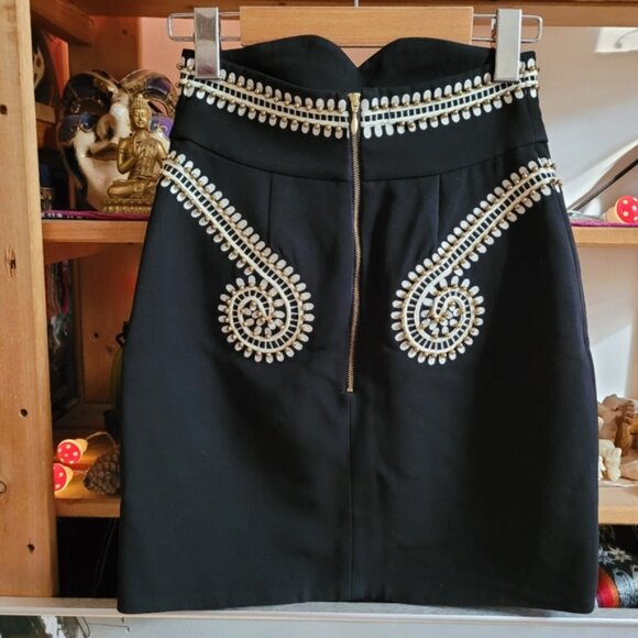 Sass & bide art vs science pearl black mini skirt - size 2 - Picture 9 of 9